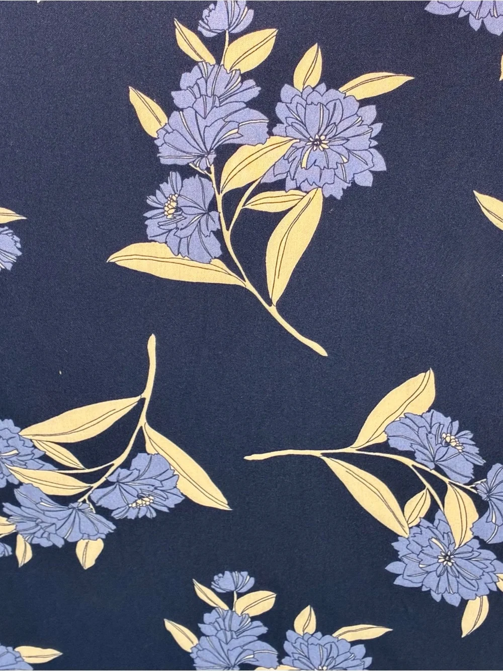 Express Blue Floral Faux Wrap Midi Skirt | Women’s Medium